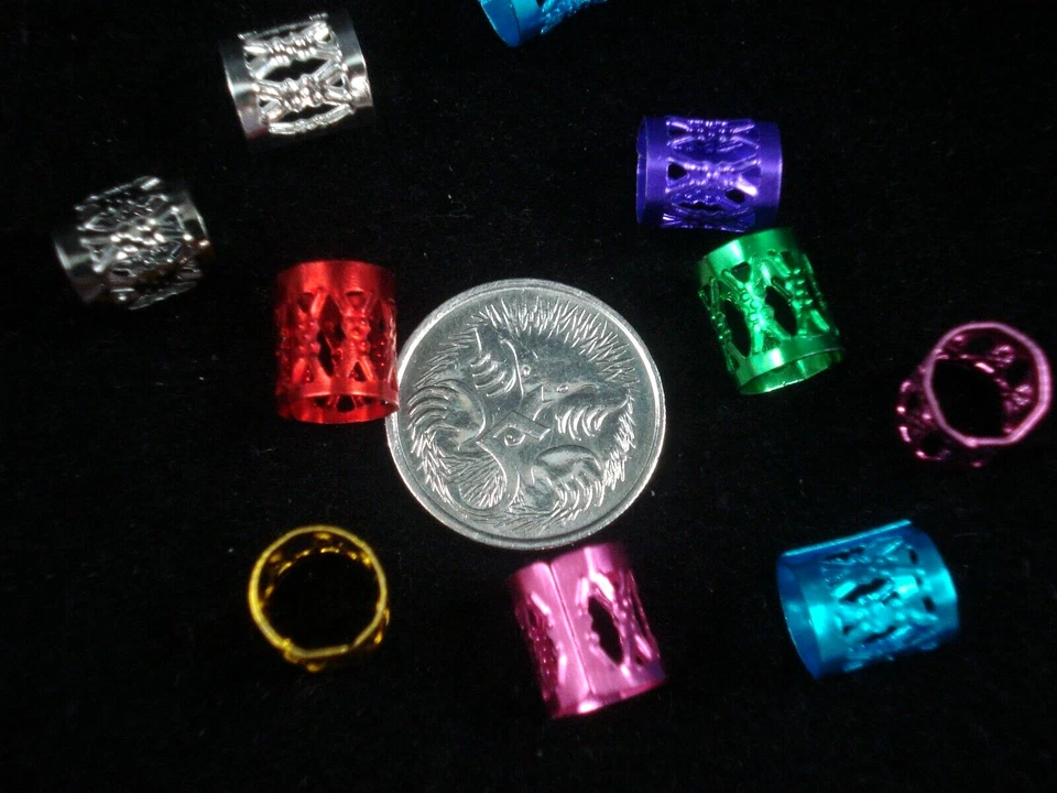 Dreadlock Clips 50pc Mix Cuff Bead Hair Dread Braiding Platting  - image 2 of 2