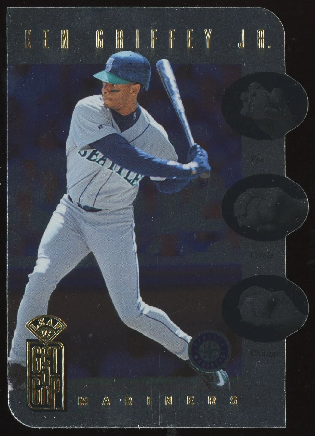 Ken Griffey Jr #1 1997 Leaf Get A Grip Greg Maddux Mariners Braves SP /3500