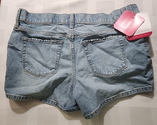 Isabel Maternity Size 6 Jean Shorts Under Belly Midi Expandable Side Panels - Picture 2 of 2