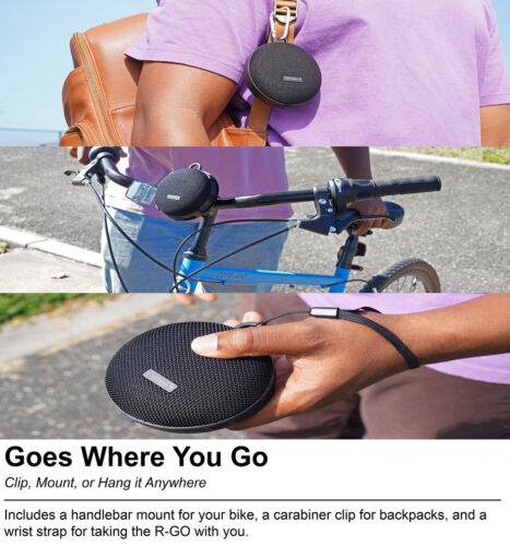 Rockville R-GO 16 Watt Waterproof Portable Bluetooth Speaker+Bicycle Bar Mount - Picture 4 of 12