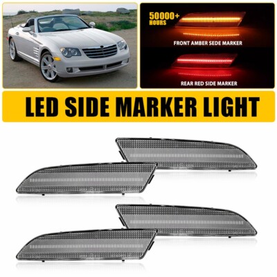 4X Clear Lens Bumper Side Marker Light Front Rear For Chrysler Crossfire 04-08 Y