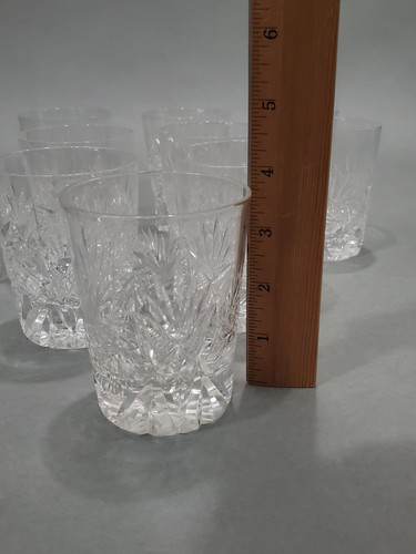 Set Of 11 Antique American Brilliant Period Cut Glass Whiskey Tumbler Excellent - Picture 9 of 10