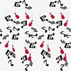 Rockin' Rhythms Music Garland - 2pc G Clef & Note Garland in Red & Black for Mus