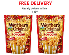 Werther's Original Caramel Popcorn Classic Caramel Flavour, 2x140 g