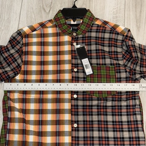 Marc by Marc Jacobs Shirt Men's XS Multicolor Patchwork Plaid Short Sleeve NWT - Picture 8 of 8