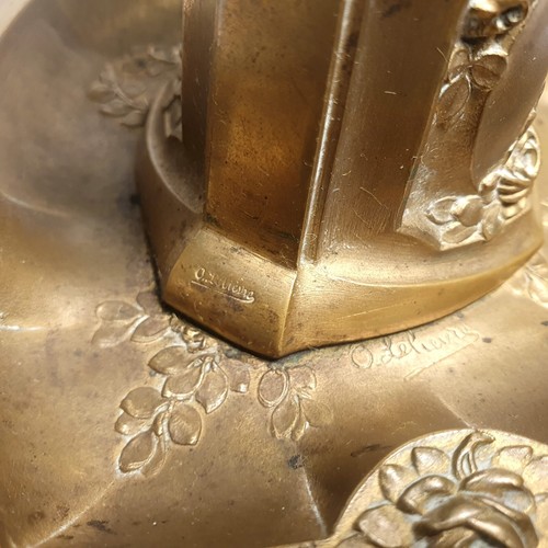 1900’s Rare Antique French Signed O.Lelievre Desktop Inkstand/Inkwell & Wax Seal - Picture 3 of 13