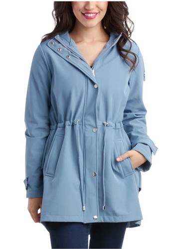 Jessica Simpson Women's Jacket - Waterproof Softshell Raincoat, Ruffle Back