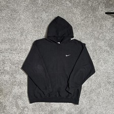 Vintage 1990s Nike Made In USA Pullover Hoodie White Tag Size XL Black Essential