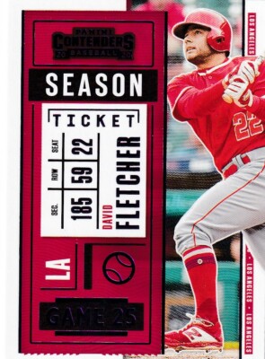 2020 CONTENDERS PURPLE PARALLELS DAVID FLETCHER LOS ANGELES ANGELS
