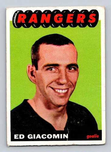 Ed Giacomin 1965-66 Topps Hockey #21 New York Rangers Rookie Card RC **VG-EX**