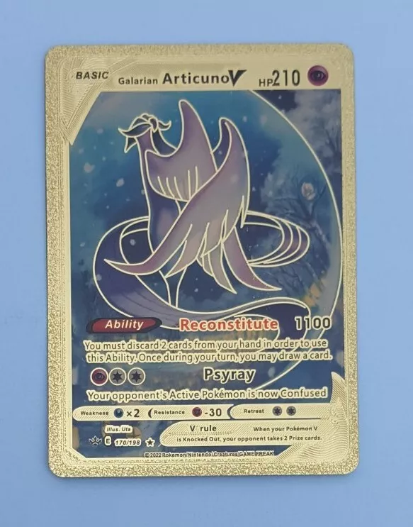 Pokemon Articuno de Galar V Portuguese Silver Foil Fan Art Card