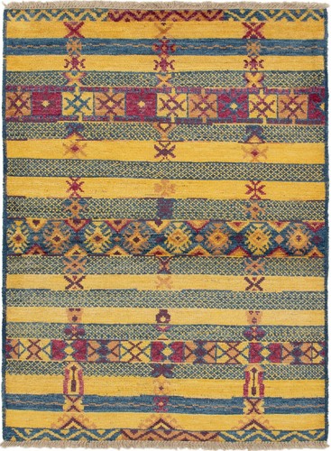 Traditional Hand Knotted Oriental Area Rug 4'2" x 6'2" Wool Carpet