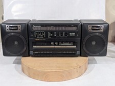 Panasonic RX-CT810 Boom Box   AM/FM Radio, 2 Cassette Decks, Speakers   80s/90s