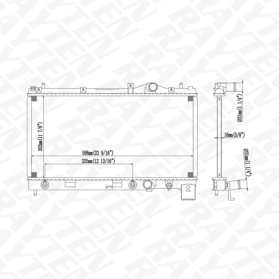 NEW 1548 Radiator Fit for Dodge Neon 1995-1999 Plymouth Neon 1995-1999 2.0 L4 Foto 2 de 4