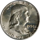 1958-P Franklin Half Dollar PCGS MS66 Superb Eye Appeal Strong Strike