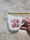 Vintage Fire King Primrose Flower Pattern Creamer Milk Glass 60's Retro