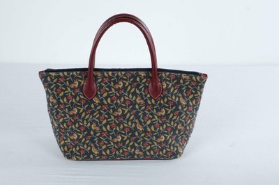 JPansu Paris Rabbit Floral Tapestry Tote Bag French Gobelin Top Zip