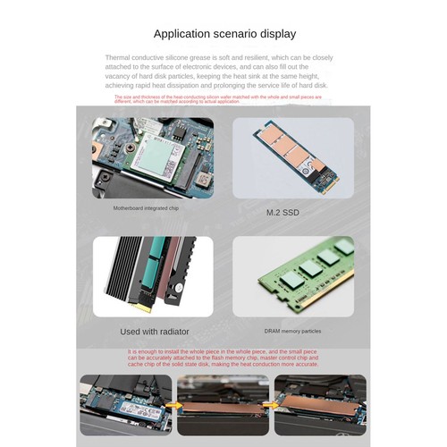 M.2 NVMe SSD Heat Sink 0.8mm for M2 2280 Solid State Hard Disk Copper5638 - Afbeelding 3 van 10