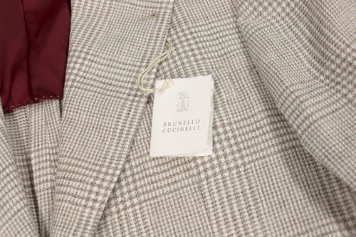 NWT$3995 Brunello Cucinelli Men Plaid Print Sport Coat W/Logo Button50/40US A258 - Picture 12 of 12