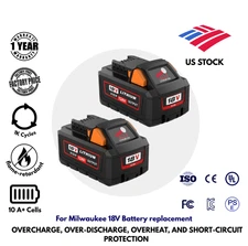 2 Pack For Milwaukee 48-11-1812 M18 RedLithium High Output HD 12.0 Battery NEW