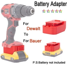 For Dewalt 20V Max Li-ion Battery Adapter to for Bauer 20V Power Tools Converter