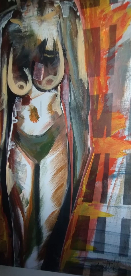 NEW dipinto a mano Opera unica RITRATTO MODERNO 60X90 - Bild 3 von 4