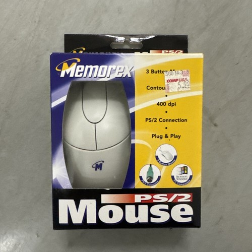 Memorex 3 Button PS/2 Ball Mouse, Wired Mechanical without UPC