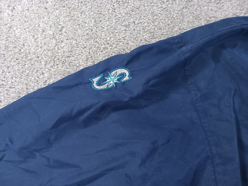 MLB Genuine Merchandise Reebok M Mens Jacket Blue Seattle Mariners Polyester - Picture 4 of 13