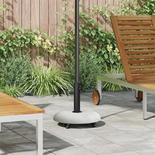 WALPLUS Wheeled Parasol Base 37/42/52/58mm Light Grey Concrete Outdoor