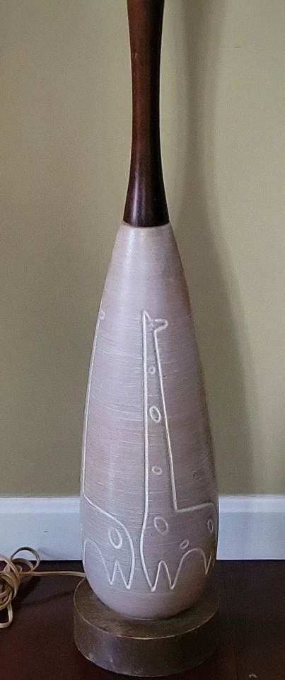 LÁMPARA DE MESA CERÁMICA JIRAFA MCM RAYMOR VINTAGE 39"  Foto 2 de 4