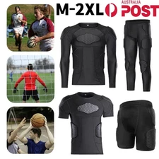 Mens Protective Suit Long Short Sleeve Sport Football Goalkeeper Training Outfit