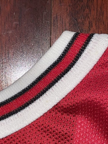 Maglia 100% Autentica Michael Jordan Vintage Champion 95 96 Bulls 44 L Taglio Pro - Foto 19 di 20