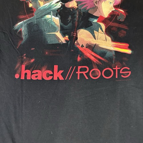 T-shirt vintage Y2K Hack Roots AAA taglia XL anime fumetto manga Bandai maglietta promozionale - Foto 6 di 16