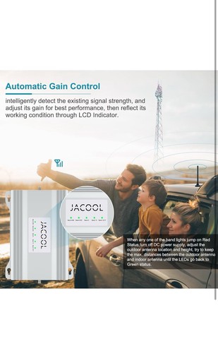 Jacool Cell Phone Booster Truck RV Car Vehicle Cell Phone Signal Booster 5G 4G - Picture 5 of 20