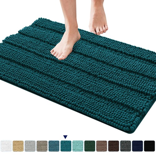 Subrtex Luxury Chenille Striped Bath Mat Non-slip Plush Rug - Foto 59 di 84