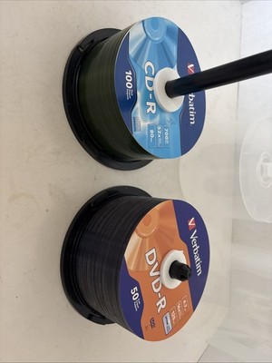 Verbatim 38 CD -R Blank Discs Compact 700 MB 52X And 45 DVD -R 4.7GB 16X 120min