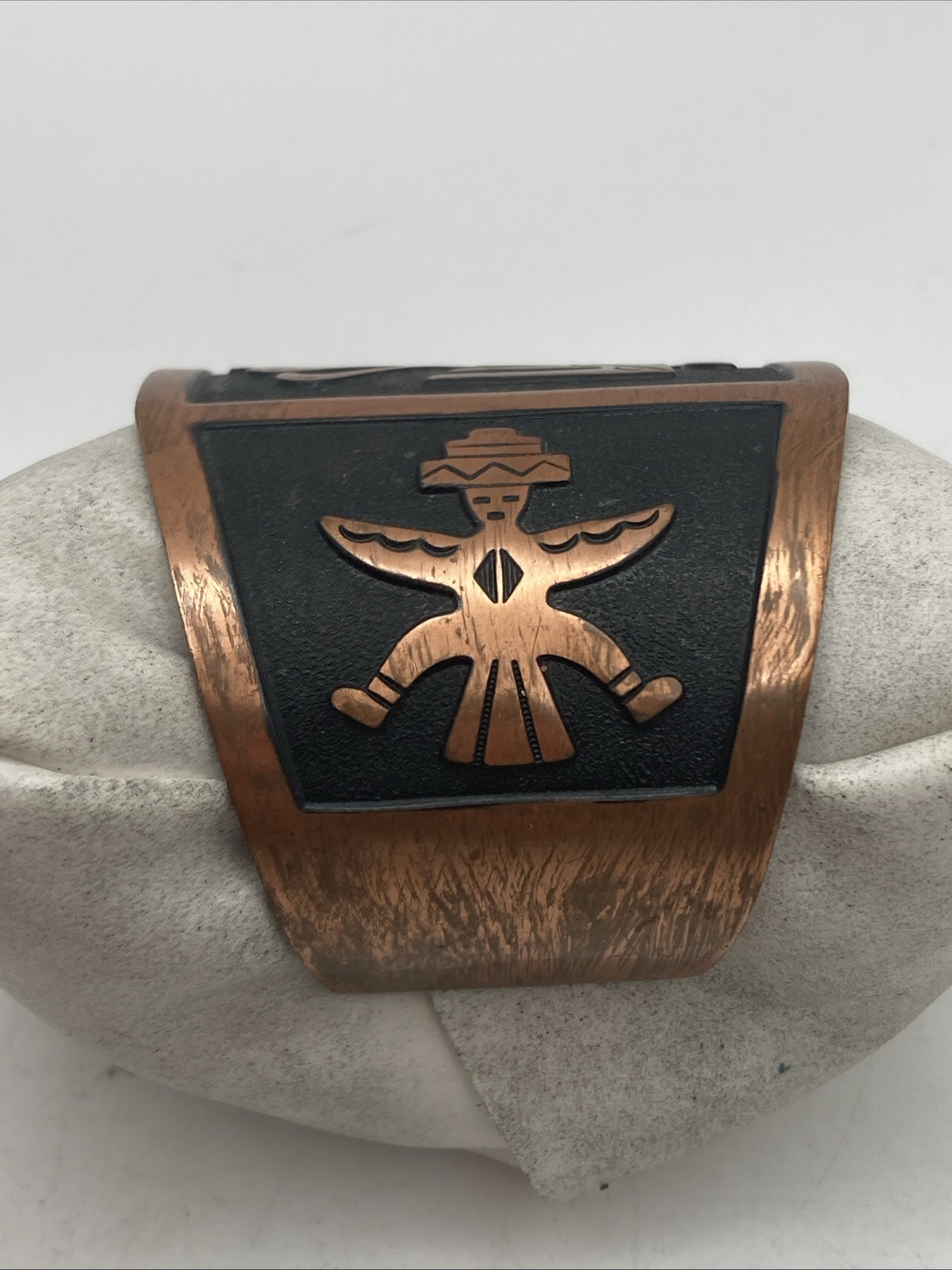 VTG Solid Copper Thunderbird Cuff Bracelet - image 2
