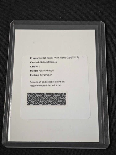 2026 Panini Prizm FIFA World Cup Kylian Mbappe National Heroes Auto