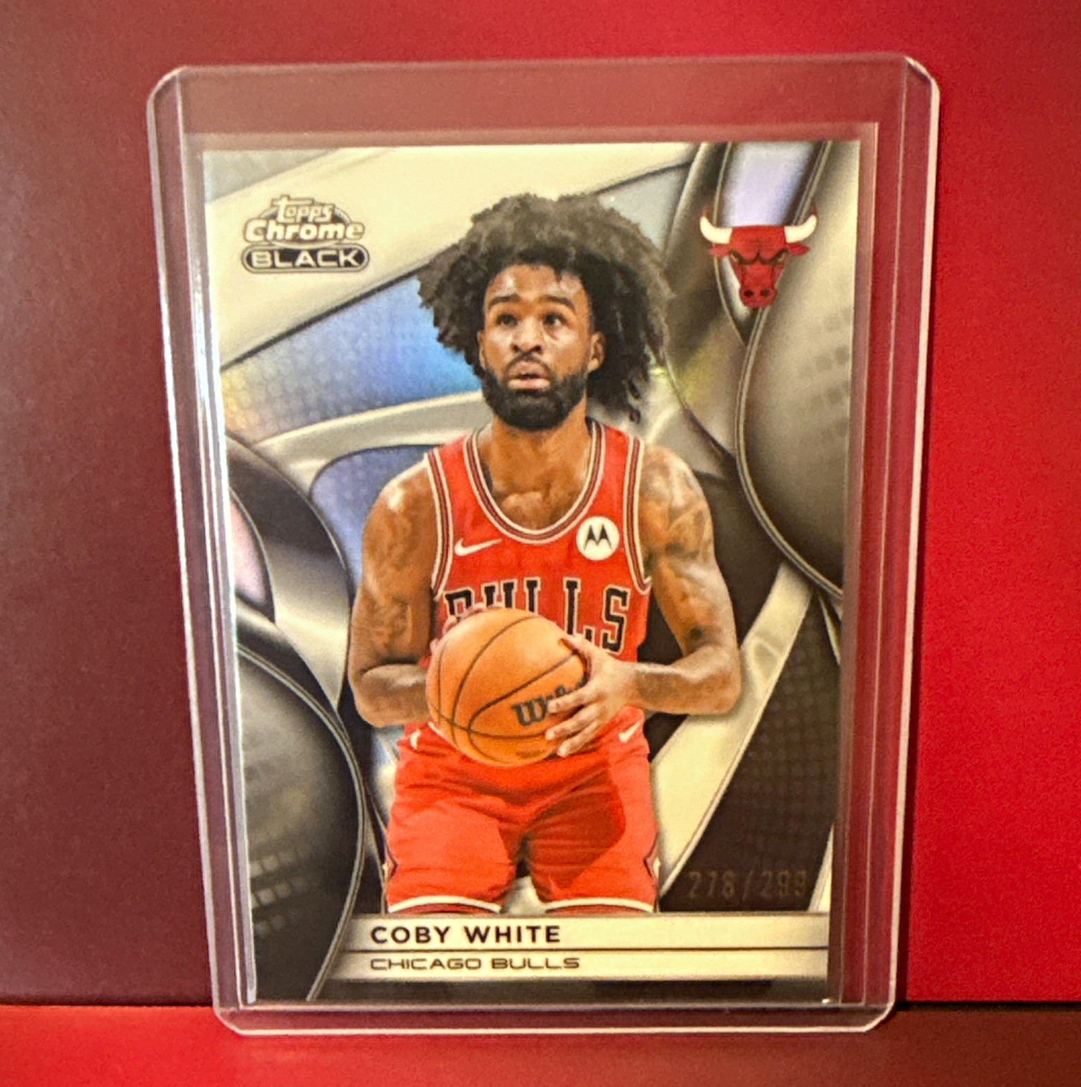 2025-26 Topps Chrome Black Coby White Refractor /299 #52 Bulls 278/299