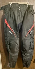 Alpha Cycle Gear Black Motorcycle Riding Racing Padded Moto Pants Mens Sz 34x36
