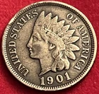 1901 Indian Head Cent Penny VF Details JC1381