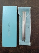 Tiffany & Co Sterling Silver Roller Pen And Mechanical Pencil 