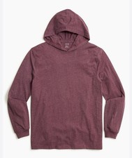 new J.CREW factory jersey washed heathered long sleeve hoodie shirt mens L 2XL