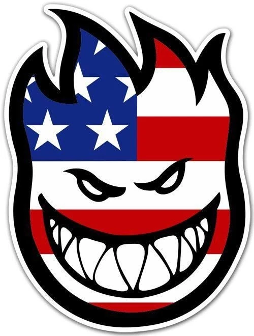 Spitfire USA Logo Die Cut Laminated Vinyl Sticker/Decal