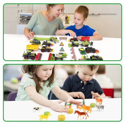 Farm Tractor Toy, Farm Vehicle, Toy Farm Sets for 3+ Year Old Diecast Car, - Afbeelding 2 van 5