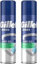 2 x 200ml Sensitive Shave Gel with Aloe 48.40 per litre