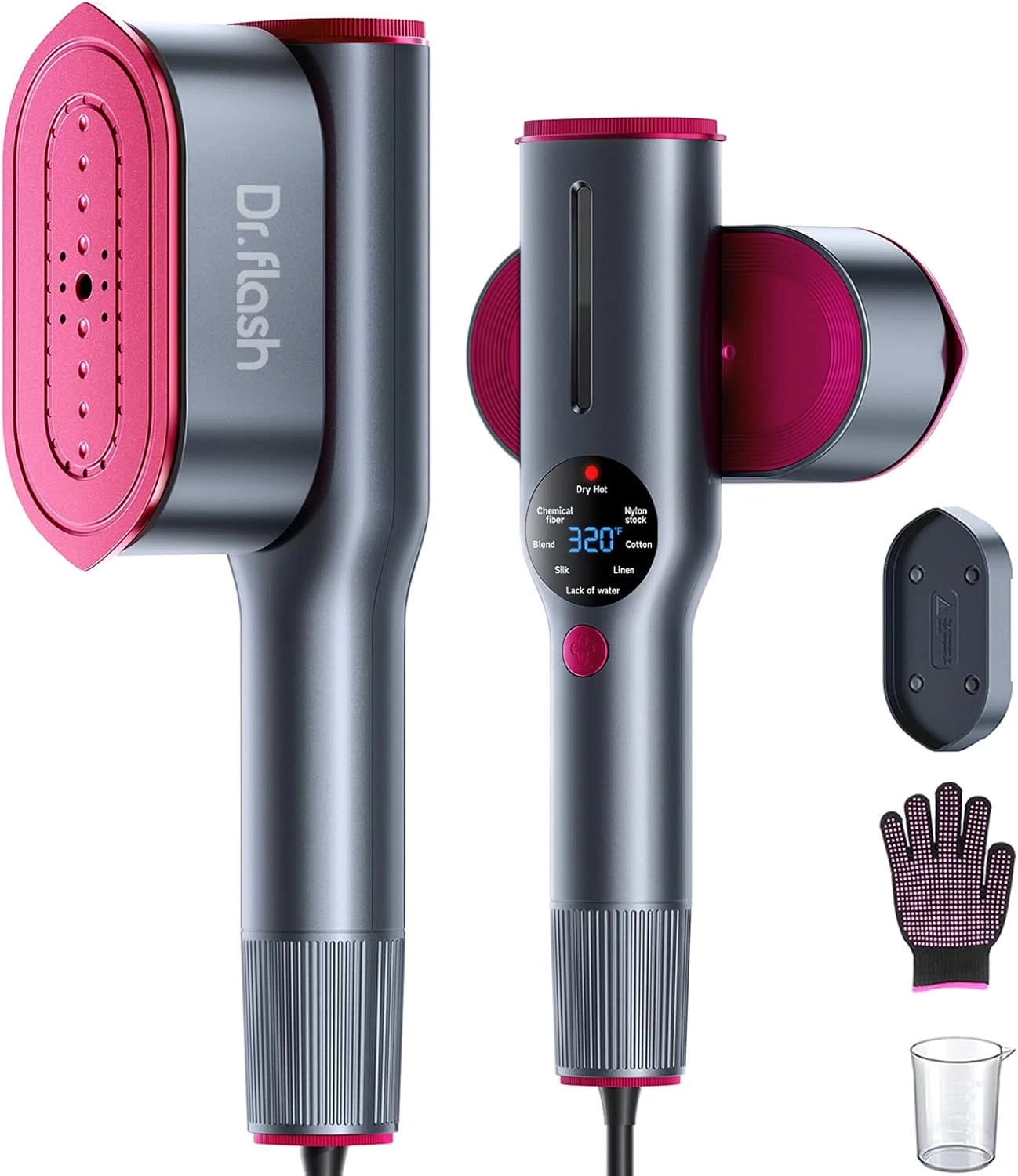 2-In-1 Steamer & Iron for Clothes,15S Fast Heat-Up 1200W Portable Handheld