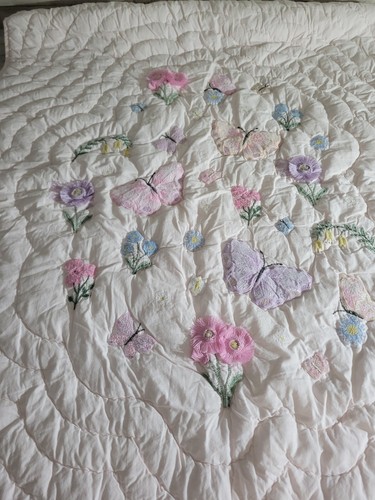 Pottery Barn Kids Wildflower Butterfly Quilt Toddler - Picture 2 of 3