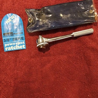 Vintage Powr-Kraft 3/8'' Drive Ratchet 4815 00T Socket Eject Button Thumb Wheel