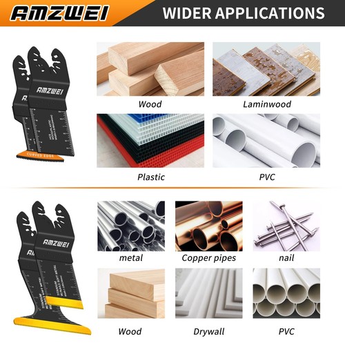 118PCS Oscillating Tool Blades Metal Wood Cutting, Professional Curved Edge O... - Picture 4 of 6